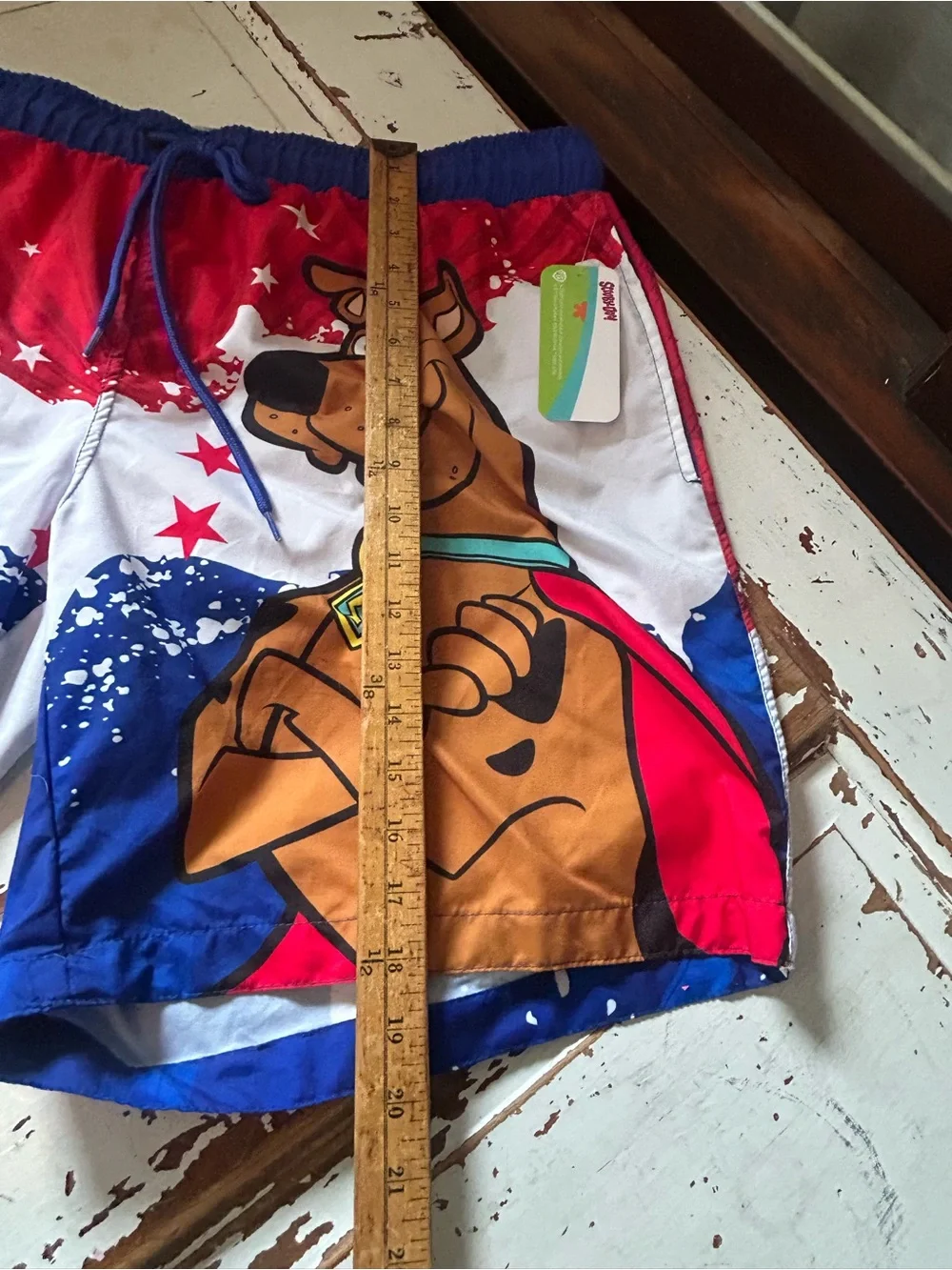 Scooby-Doo Swim Trunks Adult Mens Beach Shorts w Mesh Lining, Size 2XL, 2 Pocket